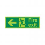5 Star Fire Exit Run Man Arrow Left Sign Plas 150x450 VPSP120SRP4515 FS00594
