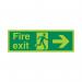 5 Star Fire Exit Run Man Arrow Left Sign Vinyl 150x450 VPSP121SAV4515 FS00596