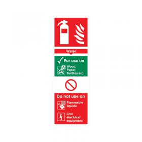 5 Star Water Extinguisher For Use On Sign Plas 300x100 VFF091SRP1030 FS00609