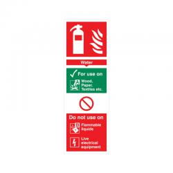 5 Star Water Extinguisher For Use On Sign Vinyl 300x100 VFF091SAV1030 FS00610