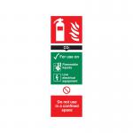 5 Star Carbon Dioxide Extinguisher Sign Vinyl 300x100mm VFF093SAV1030 FS00612