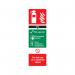 5 Star Carbon Dioxide Extinguisher Sign Vinyl 300x100mm VFF093SAV1030 FS00612