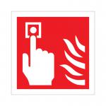 5 Star Fire Alarm Symbol Sign Vinyl 100x100mm Pack of 5 FF115SAV1010P5 FS00617