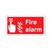 5 Star Fire Alarm Sign SAVE Vinyl 100x200mm VFF161SAV2010 FS00618