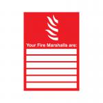 5 Star Your Fire Marshals Are Sign Rigid Plastic A4 VFF162SRPA4 FS00619