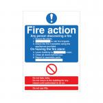5 Star Fire Action Standard Sign Rigid Plastic A4 VM431SRPA4 FS00630
