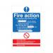 5 Star Fire Action Standard Sign Rigid Plastic A4 VM431SRPA4 FS00630
