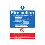 5 Star Fire Action Standard Sign SAVE Vinyl 300x250mm VM433SAV3025 FS00631