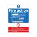 5 Star Fire Action Standard Sign SAVE Vinyl 300x250mm VM433SAV3025 FS00631