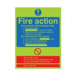 5 Star Fire Action Standard Sign Rigid Plastic 300x250mm VPM433SRP3025 FS00632