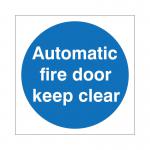 5 Star Automatic Fire Door Sign Vinyl 100x100 Pack of 5 M263SAV1010P5 FS00635