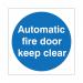 5 Star Automatic Fire Door Sign Vinyl 100x100 Pack of 5 M263SAV1010P5 FS00635