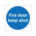 5 Star Fire Door Keep Shut No Symbol Sign Plas 100x100 VM014SRP1010 FS00636