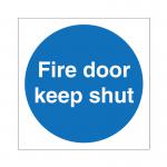 5 Star Fire Door Keep Shut Sign Vinyl 100x100 Pack of 5 M014SAV1010P5 FS00637