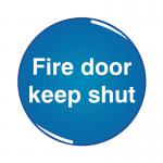 5 Star Fire Door Keep Shut Sign Domed Resin 60mm Diameter CV009 FS00678