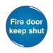 5 Star Fire Door Keep Shut Sign Domed Resin 60mm Diameter CV009 FS00678