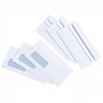 5 Star Value Envelopes Wallet Press Seal Window 90gsm DL 110x220mm White (Pack of 1000) FS088508