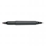 5 Star Elite Twin Tip Permanent Marker 1.5mm and 0.4mm Line Black (Pack of 12) FS102797