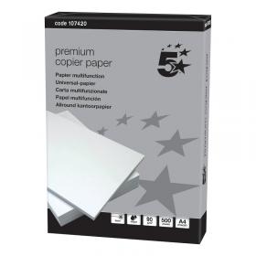 5 Star Elite Premium Copier Paper 90gsm A4 White Ream-Wrapped (Pack of 500) FS107420