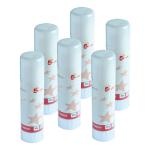 5 Star Office Glue Stick Solid Washable Non-toxic Large 40g (Pack of 6) FS108233