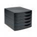 5 Star Elite Desktop 5 Drawer Set A4 Documents up to 260x350mm Black/Black FS108391