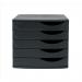 5 Star Elite Desktop 5 Drawer Set A4 Documents up to 260x350mm BlackBlack FS108391