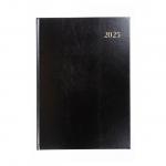 2025 A4 2 Pages/Day Diary Black