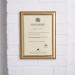 5 Star Facilities Snap De Luxe Certificate Frame Holds Standard A4 Certificates W210xD25xH297mm Gold 163584