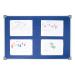 5 Star Office Felt Noticeboard with Fixings and Aluminium Trim W900xH600mm Blue 171617