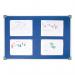 5 Star Office Felt Noticeboard with Fixings and Aluminium Trim 900x600mm Blue FS171617