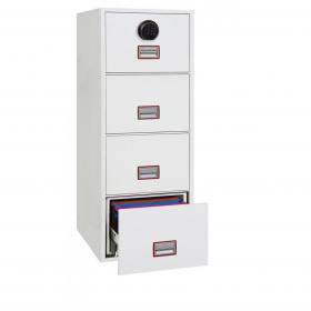 Phoenix World Class Vertical Fire File FS2254F 4 Drawer Filing Cabinet with Fingerprint Lock FS2254F