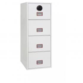 Phoenix World Class Vertical Fire File FS2254F 4 Drawer Filing Cabinet with Fingerprint Lock FS2254F