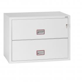 Phoenix World Class Lateral Fire File FS2412K 2 Drawer Filing Cabinet with Key Lock FS2412K