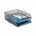 5 Star Office Mesh Letter Tray Scratch Resistant Stackable Front Load Portrait Foolscap Silver FS287901
