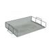 5 Star Office Mesh Letter Tray Scratch Resistant Stackable Side Load Landscape Foolscap Silver 287926