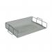 5 Star Office Mesh Letter Tray Scratch Resistant Stackable Side Load Landscape Foolscap Silver FS287926