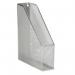 5 Star Office Mesh Magazine Rack Scratch Resistant with Non Marking Rubber Pads A4+ Silver FS287942