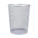 5 Star Office Mesh Waste Bin Lightweight Sturdy Scratch Resistant 1520 Litres DxH 305x345mm Silver 288021