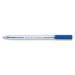 5 Star Office Ball Pen Clear Barrel Medium 1.0mm Tip 0.7mm Line Blue (Pack of 50) FS295195