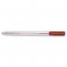 5 Star Office Ball Pen Clear Barrel Medium 1.0mm Tip 0.7mm Line Red (Pack of 50) FS295209