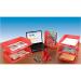 5 Star Office Letter Tray High-impact Polystyrene Foolscap Red 295810