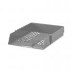 5 Star Office Letter Tray High-impact Polystyrene Foolscap Grey FS295837