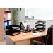 5 Star Office Desk Tidy with Variable Sized 6 Compartment Tubes Black 295861