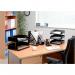 5 Star Office Desk Tidy with Variable Sized 6 Compartment Tubes Black FS295861