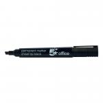 5 Star Office Permanent Marker Xylene/Toluene-free Smear Proof Chisel Tip Black (Pack of 12) FS296034