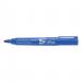 5 Star Office Permanent Marker Xylene/Toluene-free Smear proof Bullet Tip 2mm Line Blue (Pack of 12) FS296085