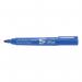 5 Star Office Permanent Marker Xylene/Toluene-free Smear proof Bullet Tip 2mm Line Blue (Pack of 12) FS296085