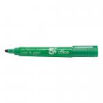 5 Star Office Permanent Marker Xylene/Toluene-free Smear proof Bullet Tip 2mm Line Green [Pack 12] 296107