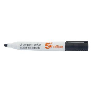 Office Drywipe Marker XyleneToluene-free Bullet Tip 3mm Line Black