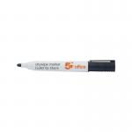 5 Star Office Drywipe Marker XyleneToluene-free Bullet Tip 3mm Line Black (Pack of 12) FS296123